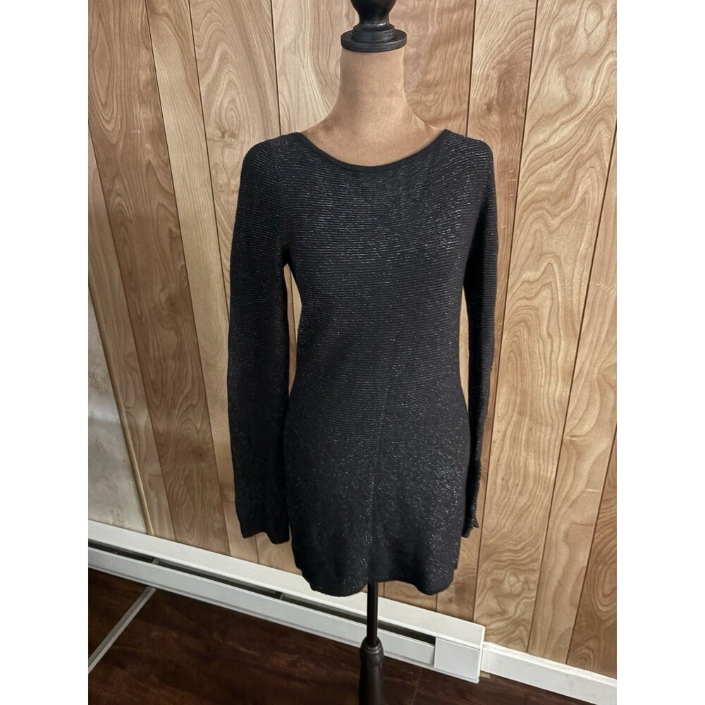 Nanette Lepore Women's black metallic long-sleeved Sparkly dress Size Small